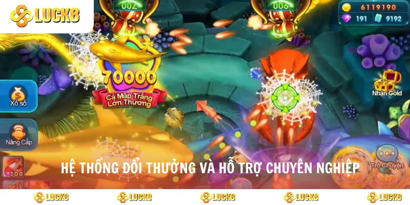 Hệ thống đổi thưởng và hỗ trợ chuyên nghiệp